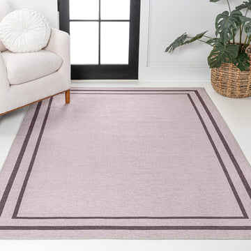 Sloane Classic 2-stripe Border Washable Area Rug